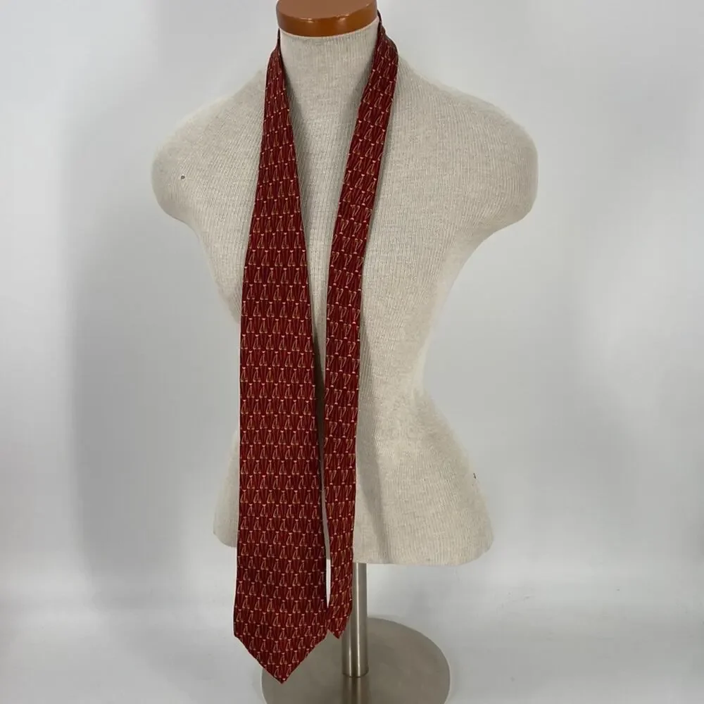 Vintage the metropolitan museum of art patterned silk tie